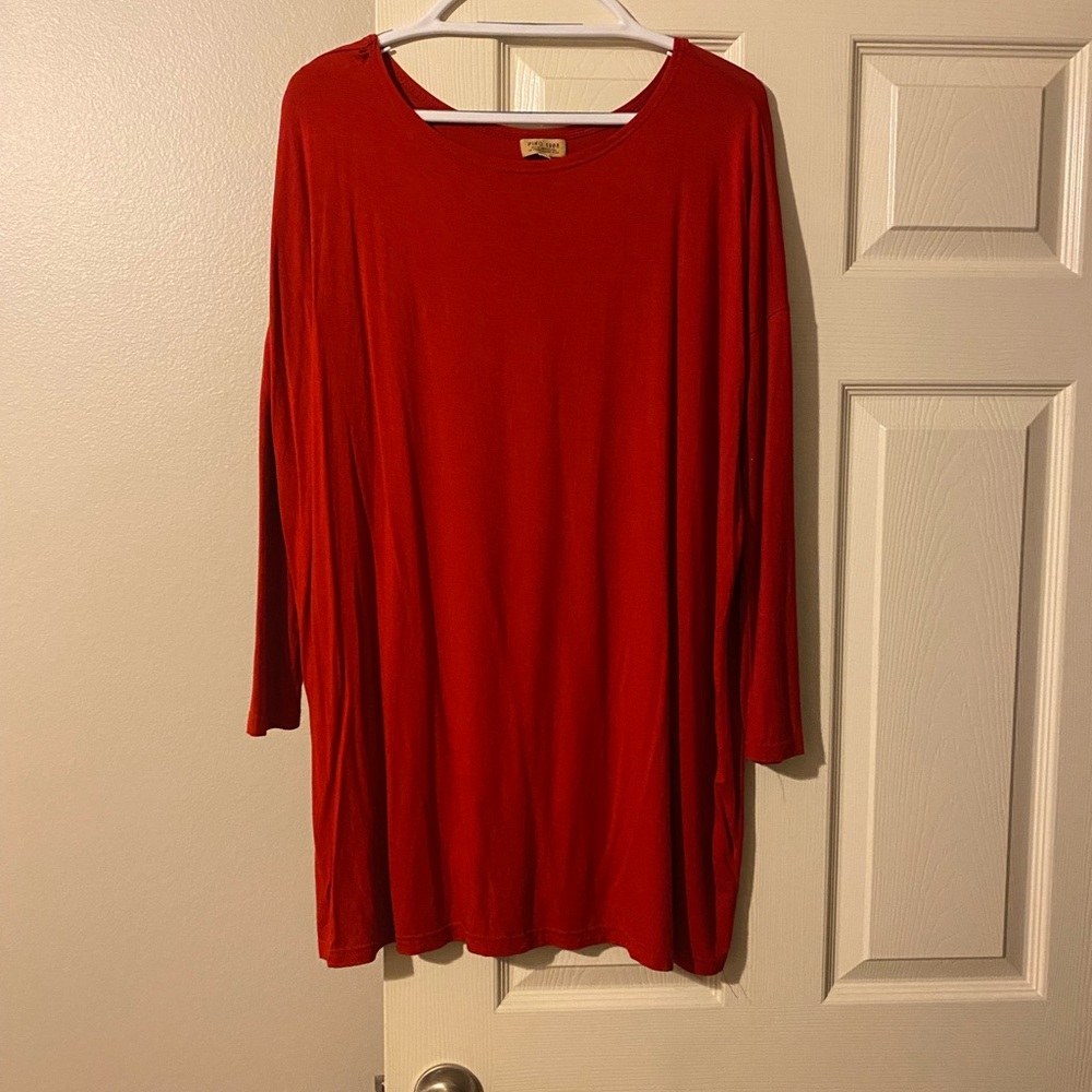 PIKO dress. Long sleeve. Red
